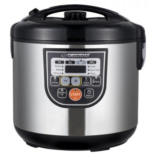 Multicooker 5 l – Esperanza EKG011, 860 W, sort/rustfrit stål