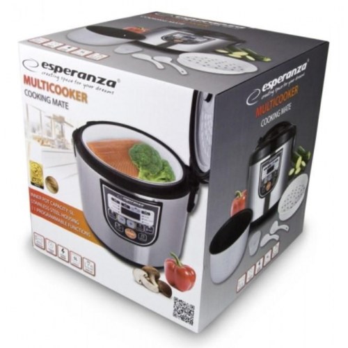 Multicooker 5 l – Esperanza EKG011, 860 W, sort/rustfrit stål