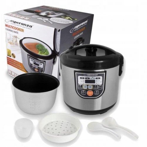 Multicooker 5 l – Esperanza EKG011, 860 W, sort/rustfrit stål