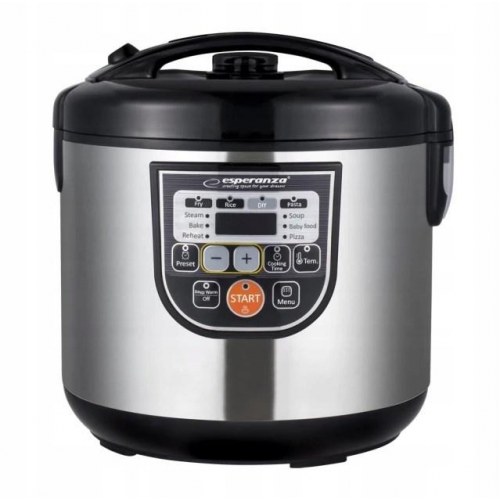 Multicooker 5 l – Esperanza EKG011, 860 W, sort/rustfrit stål