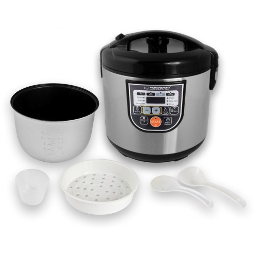 Multicooker 5 l – Esperanza EKG011, 860 W, sort/rustfrit stål