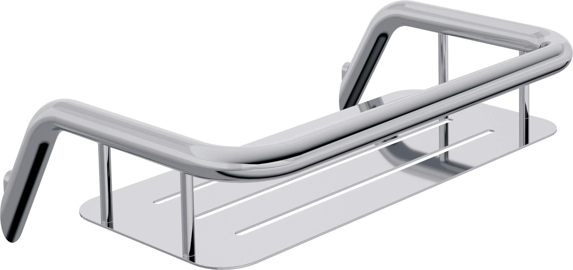 Brusekurv deante - stilren shower basket i krom