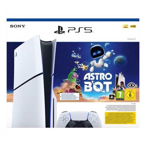 Spillekonsol PlayStation 5 Slim med disk – Astro Bot Bundle 1 TB (hvid)