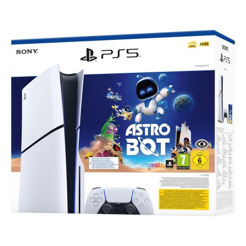 Spillekonsol PlayStation 5 Slim med disk – Astro Bot Bundle 1 TB (hvid)