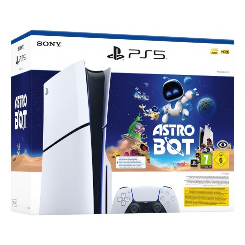 Spillekonsol PlayStation 5 Slim med disk – Astro Bot Bundle 1 TB (hvid)