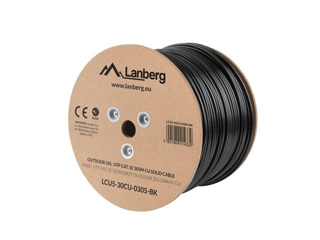 Lanberg bulk cable - 305 m - black RAL 9004 - Sort - 305m