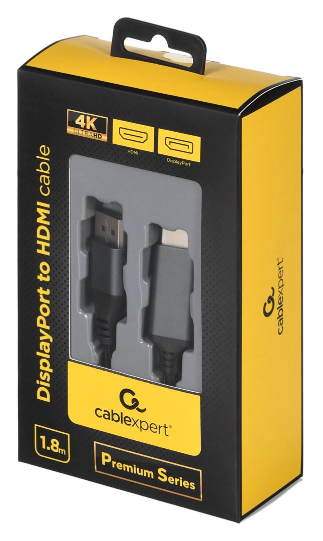 Cablexpert Premium series - Adapterkabel - DisplayPort han til HDMI han - 1.8 m - intelligent chip, 4K60 Hz support