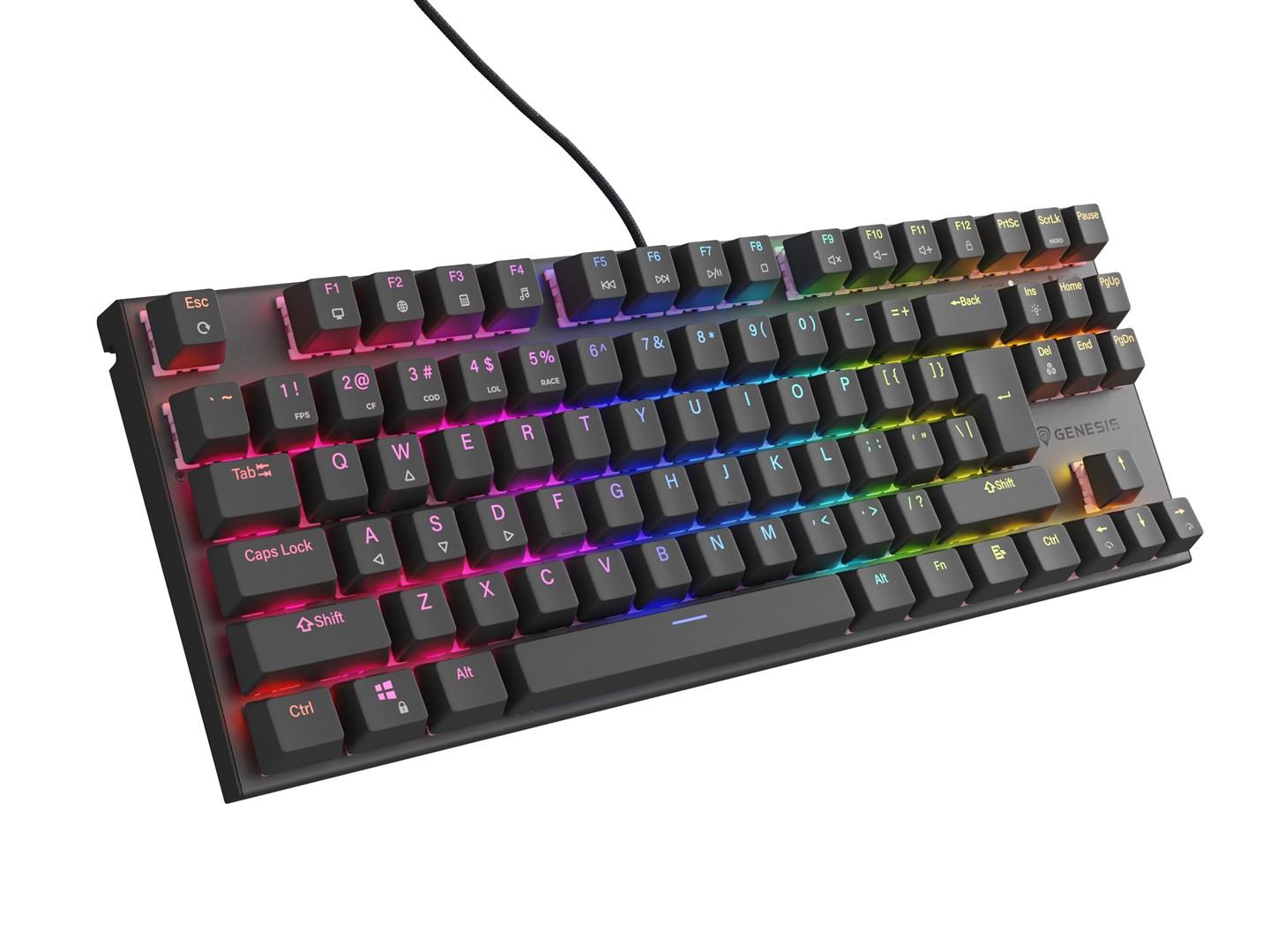 Gaming tastatur GENESIS Thor 303 TKL – mekanisk, RGB, USB