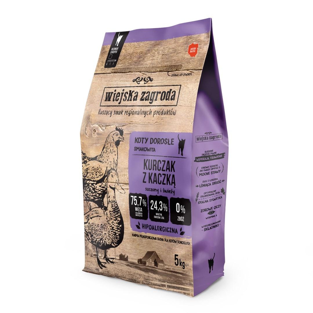 Kattemad tørfoder - wiejska zagroda Chicken & Duck, 5 kg