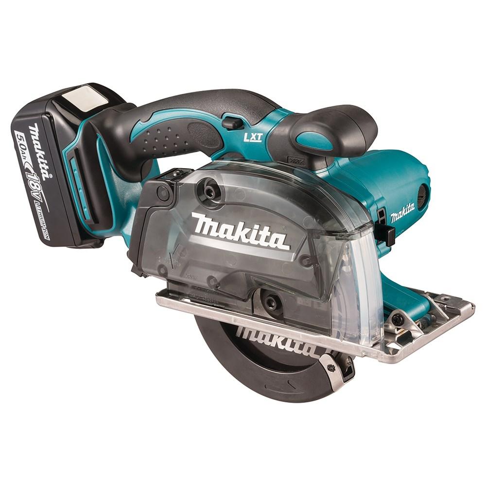 Rundsav til metal Makita DCS552RTJ 18 V, 136 mm, 3.600 o/min (sort/mint) billede