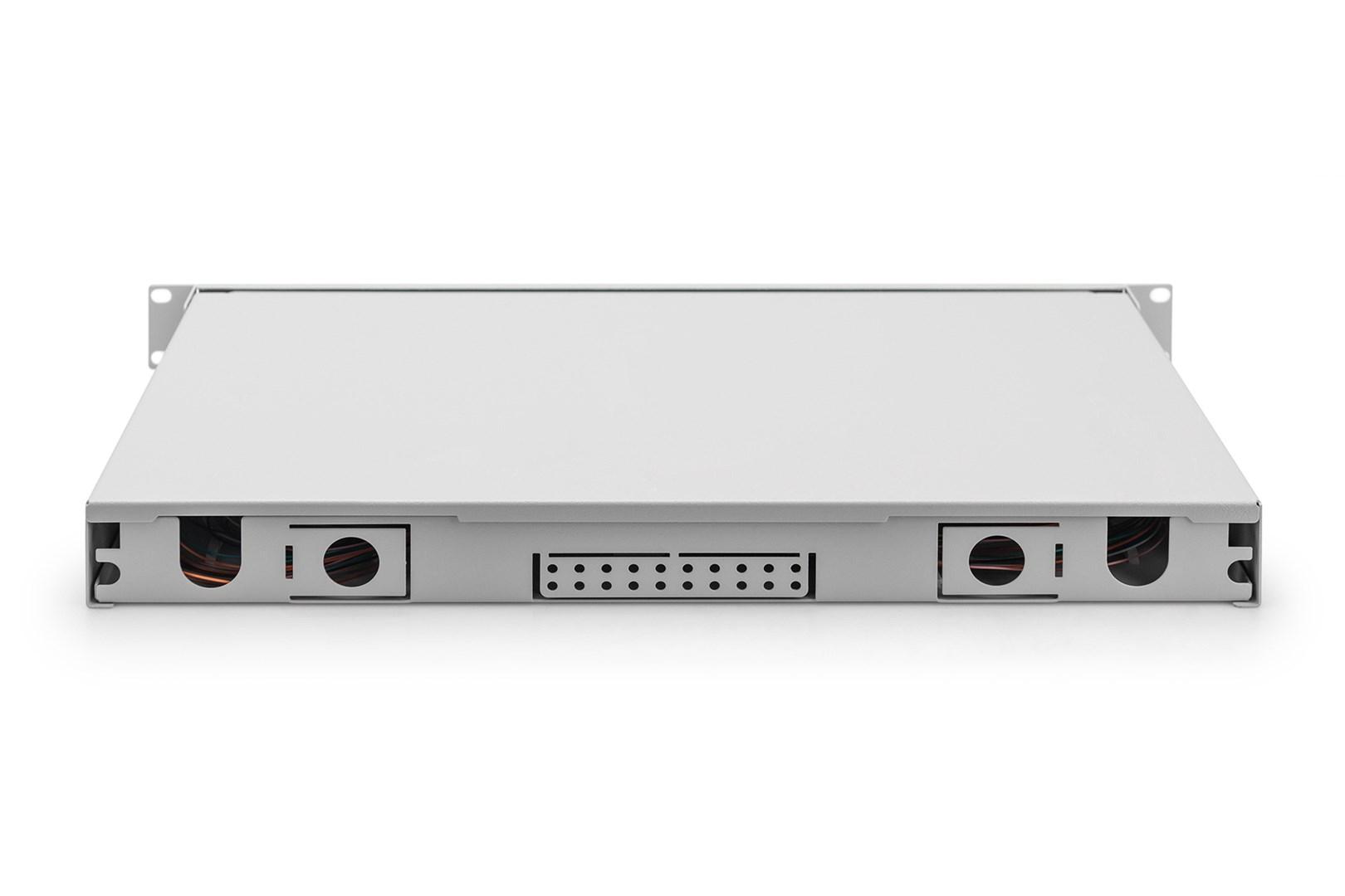 Fiberoptisk spliceboks 19" 1U – DIGITUS, SC, OS2, grå