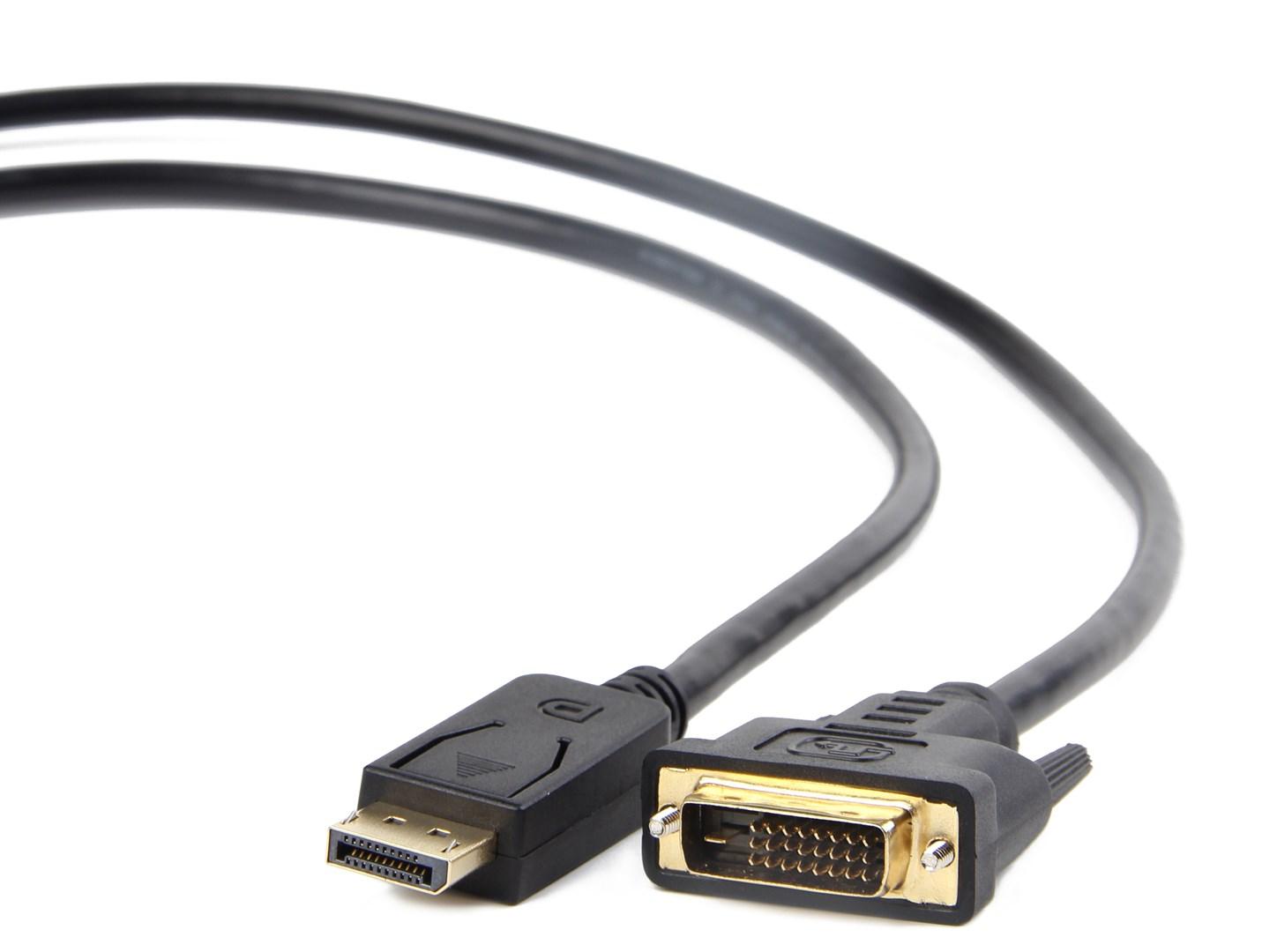 DisplayPort til DVI kabel 1,8 m – Gembird, sort