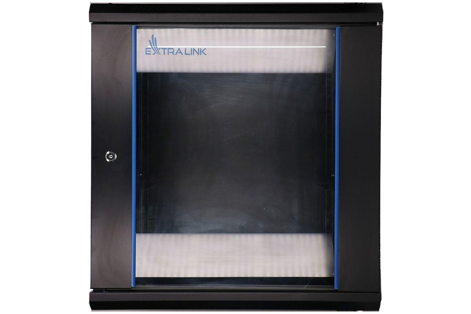 Extralink - Rack kabinet - 600x450 mm - vægmonterbar - sort - 12U - 19