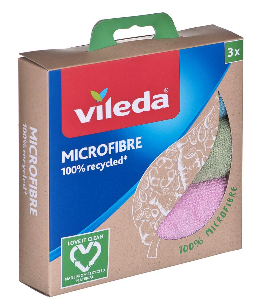 Mikrofiberklude Vileda 100% genanvendt - 3 stk.