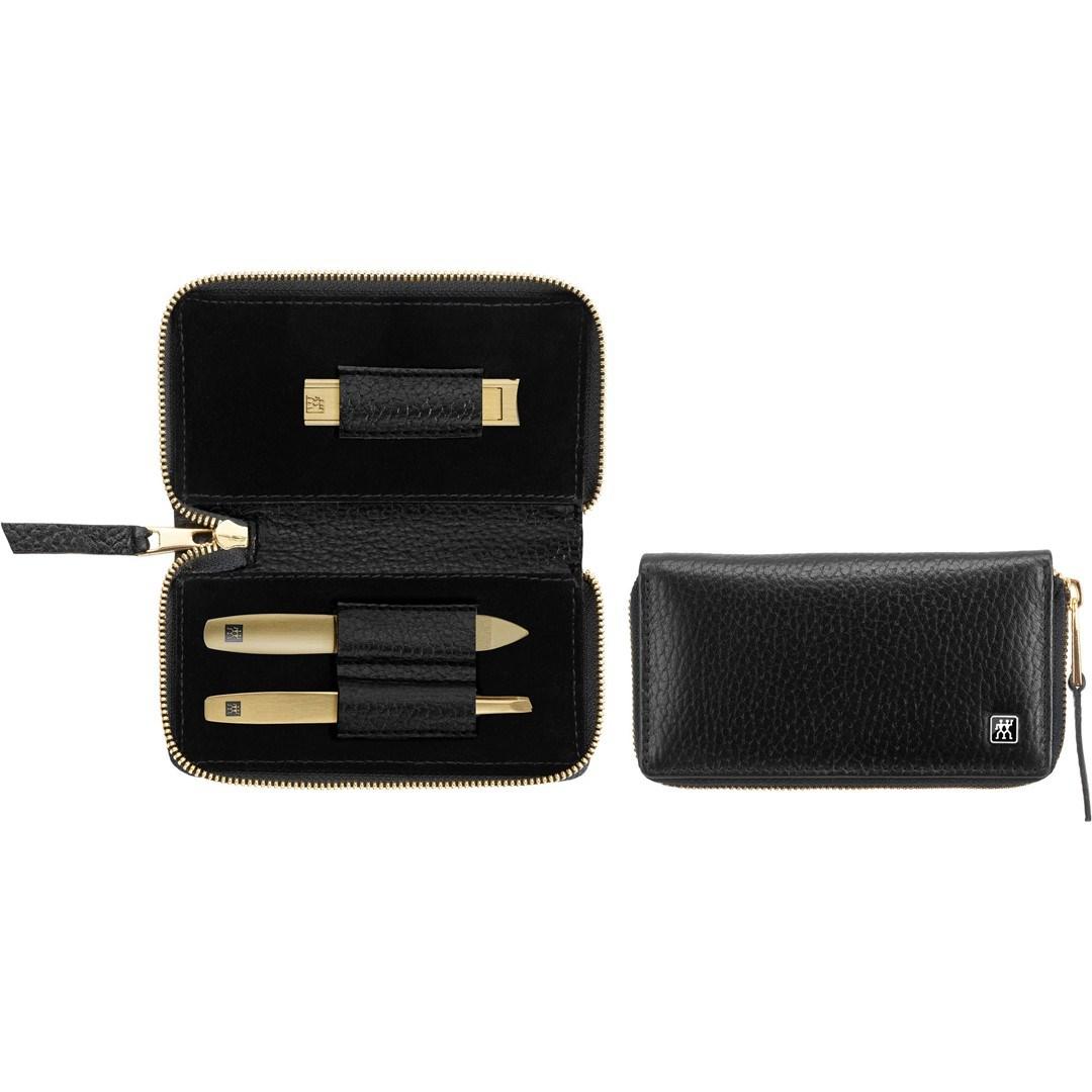 Manicuresæt ZWILLING Twinox Gold Edition - sort læderetui, 3 dele billede