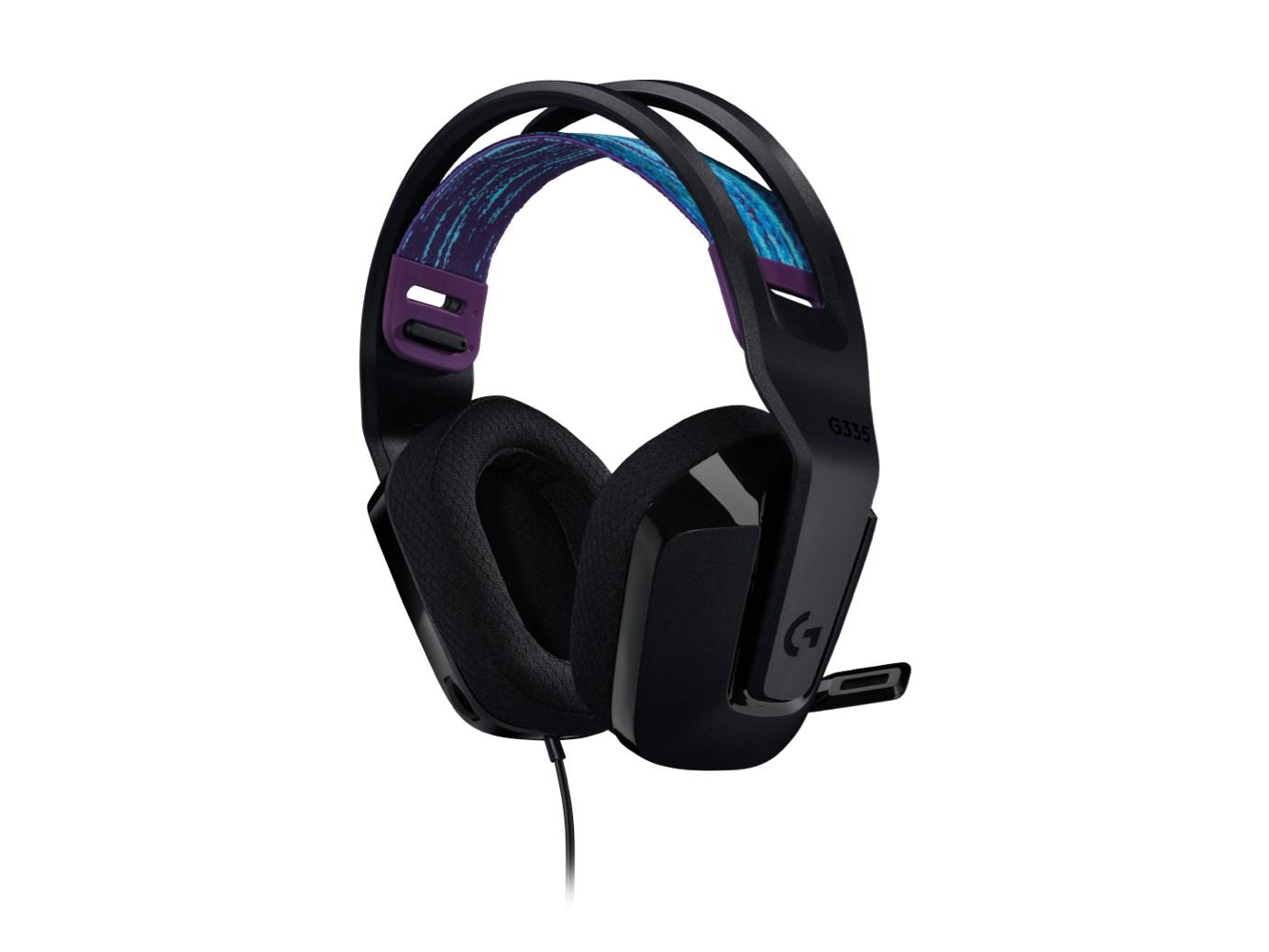 Gaming headset Logitech G335 med kabel – sort