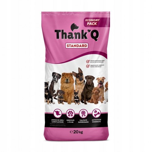 Hundefoder tørfoder lam – THANK’Q Standard, 20 kg