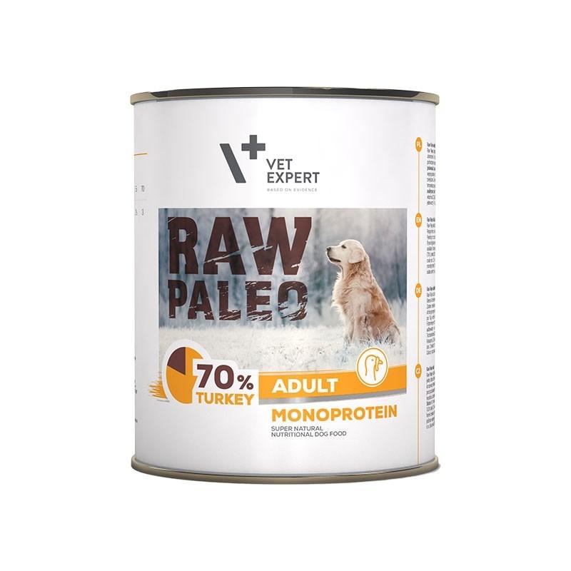 Hundefoder vådfoder VetExpert RAW Paleo Adult Monoprotein kalkun 800 g