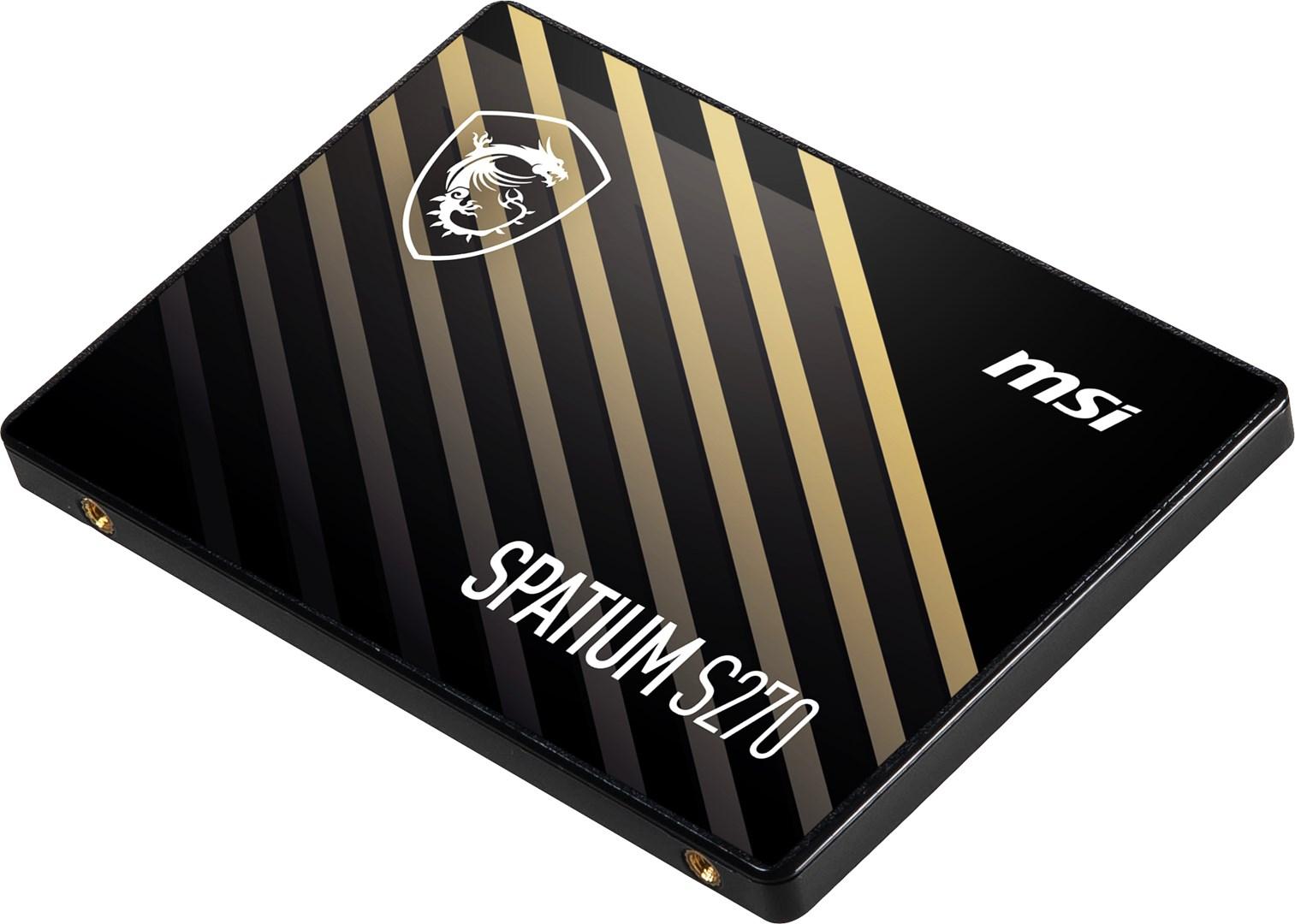 SSD harddisk MSI Spatium S270 2,5" SATA - 480 GB 3D NAND