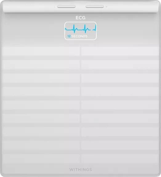Personvægt med kropsanalyse – Withings Body Scan, kvadratisk, hvid