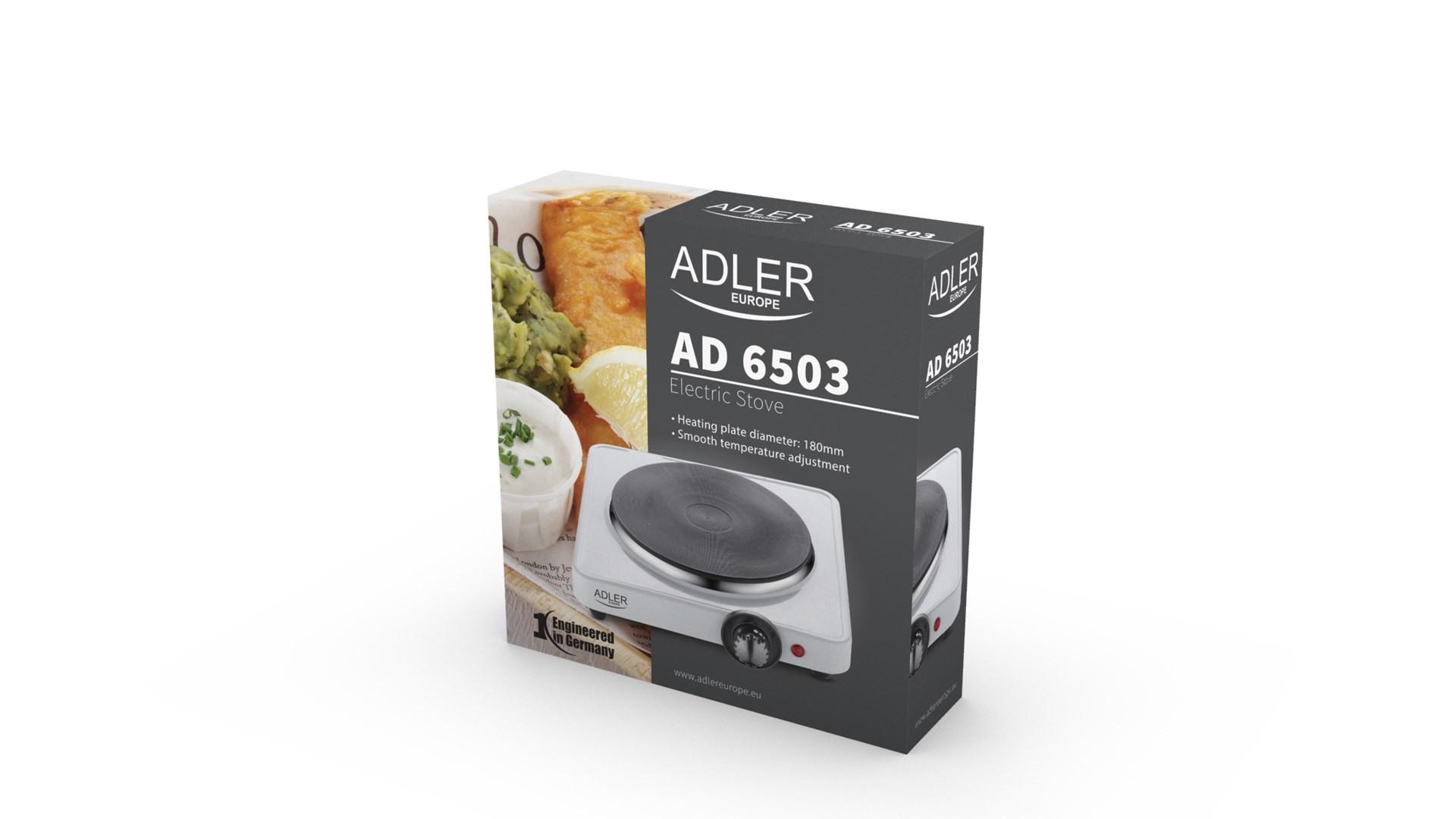 Kogeplade bordmodel Adler AD 6503  1 zone, hvid