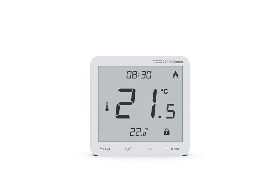 Rumtermostat med ledning - Sinum Hvid R-S3 fra Tech Controllers billede