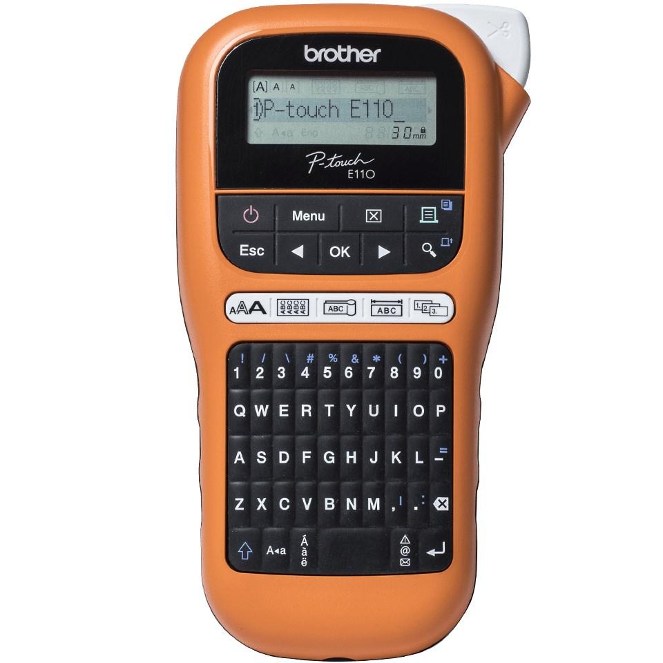 Labelmaskine Brother P-touch E110 - termisk overførsel, 180 × 180 dpi, 20 mm/sek, HGe/TZe, QWERTY billede