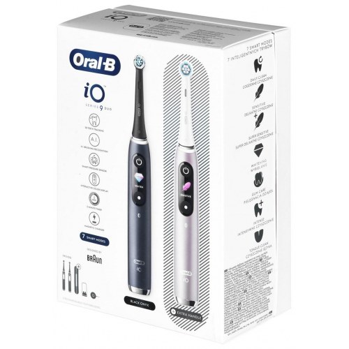 Elektrisk tandbørste Oral-B iO Series 9 Duo - Black Onyx & Rose Quartz