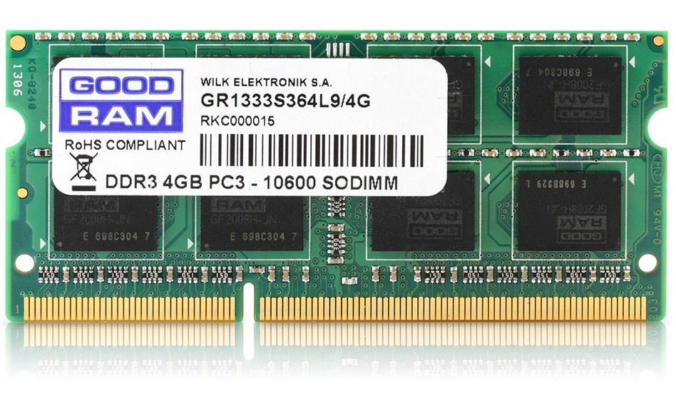 RAM til bærbar - Goodram 4 GB DDR3 1600 MHz (PC3-12800) billede