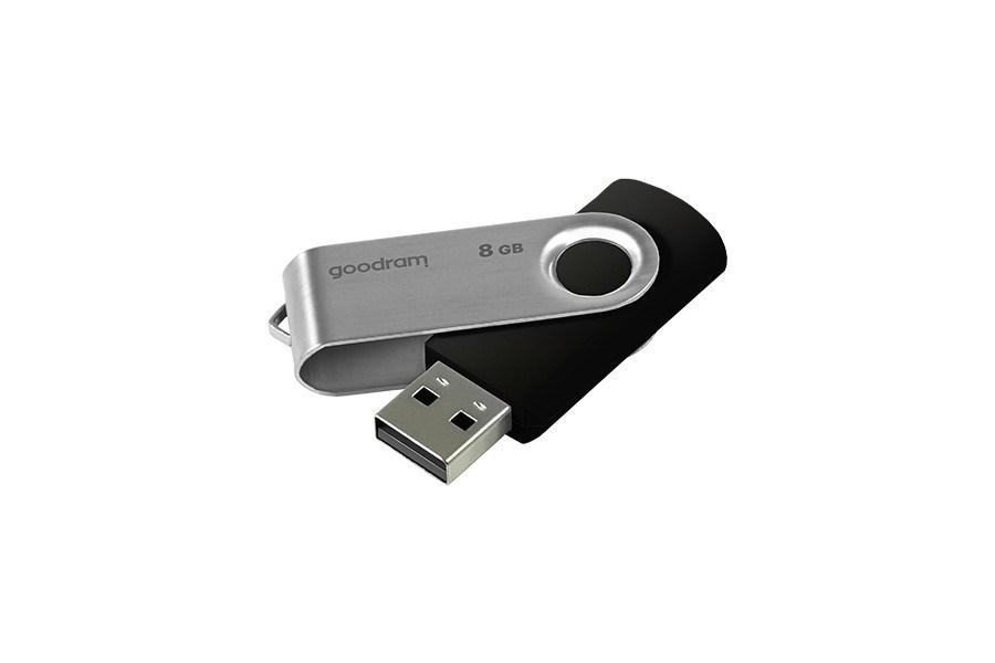 USB stik Goodram UTS2 8 GB – USB Type-A 2.0, sort/sølv billede