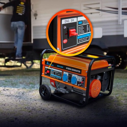 Generator benzin/gas 3.000 W - Extralink EGH-3000 hybrid, 1-faset