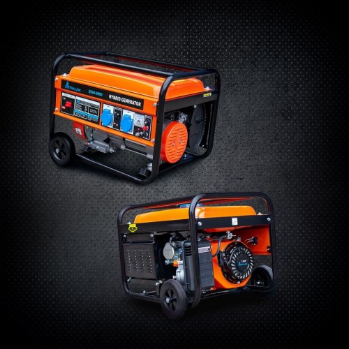 Generator benzin/gas 3.000 W - Extralink EGH-3000 hybrid, 1-faset