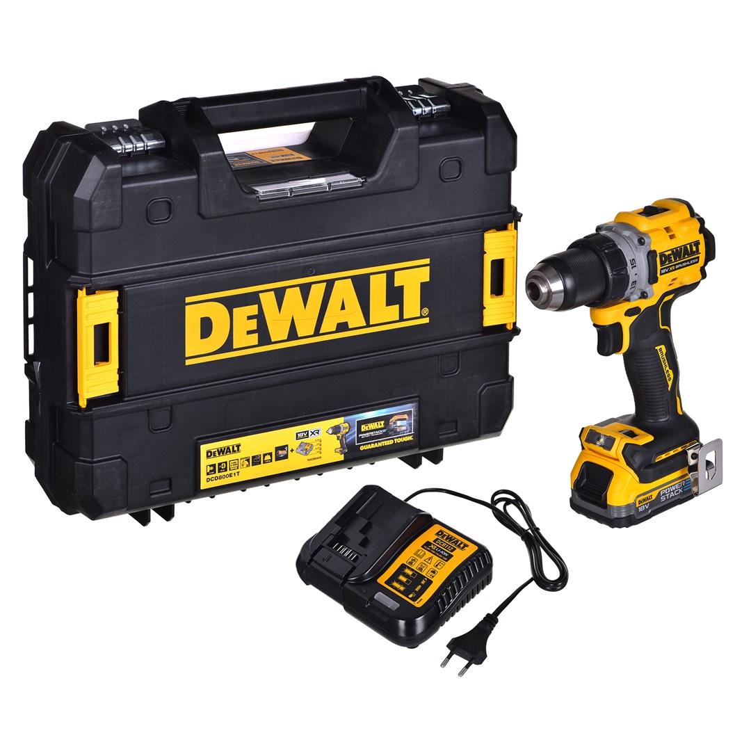 Skruemaskine 18V DeWALT XR – inkl. 1×1,7 Ah PowerStack og lader