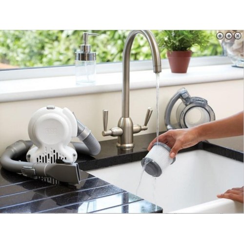 Håndstøvsuger Black & Decker PD1820LF - posefri, sort/krom