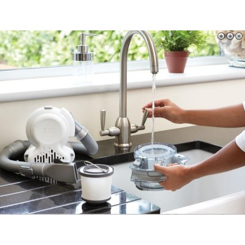 Håndstøvsuger Black & Decker PD1820LF - posefri, sort/krom