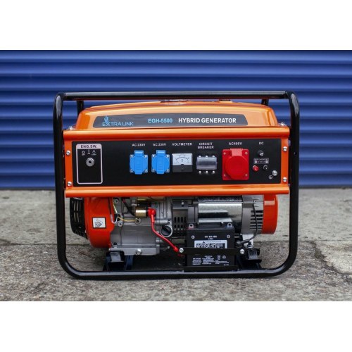 Generator benzin/gas Extralink EGH-5500 – hybrid 5,5 kW 3-faset