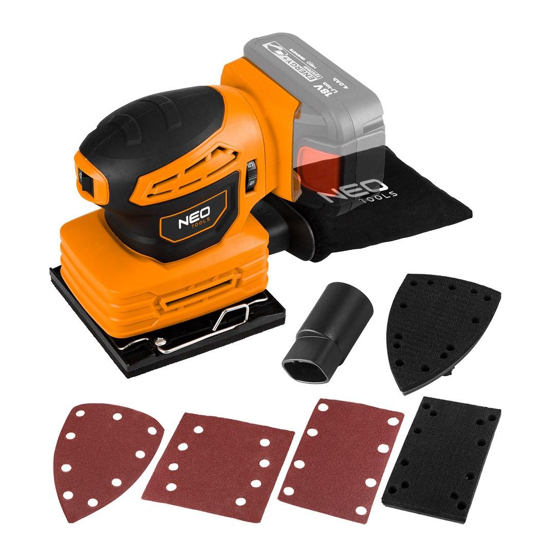 Rystepudser NEO TOOLS Energy+ 18V 3-i-1, uden batteri