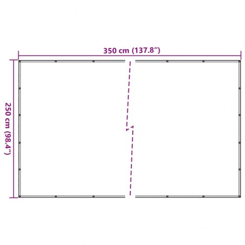 Trailernet 2,5 × 3,5 m i HDPE - grøn