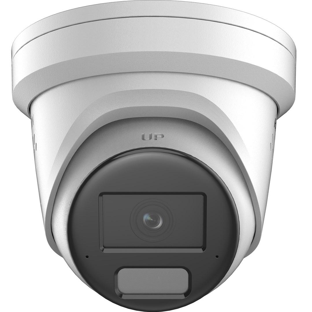 Overvågningskamera Hikvision Pro 6MP AcuSense med blitzlys og lydadvarsel - fast turret IP-kamera