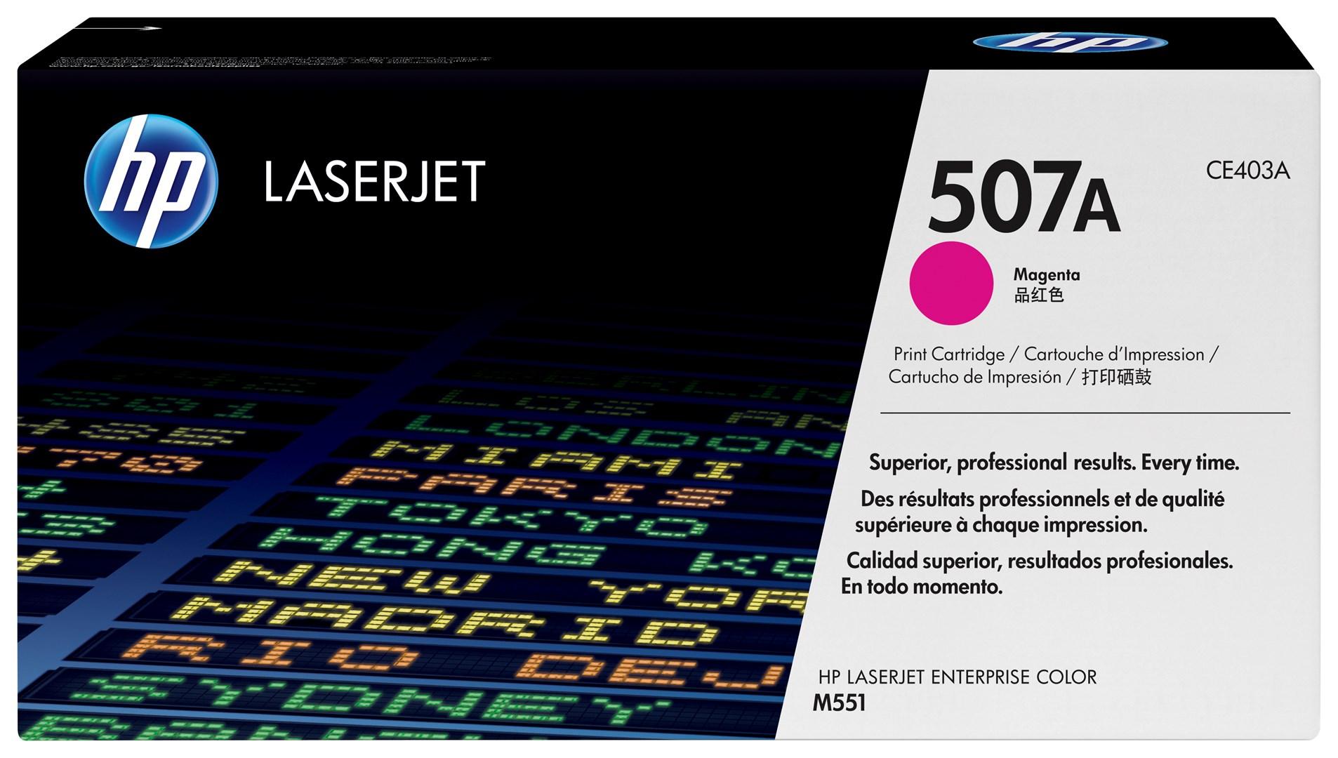 Tonerpatron HP LaserJet 507A magenta - original