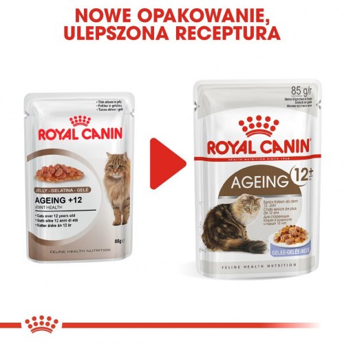 Vådfoder til kat – Royal Canin Ageing 12+ i gelé, 12 × 85 g