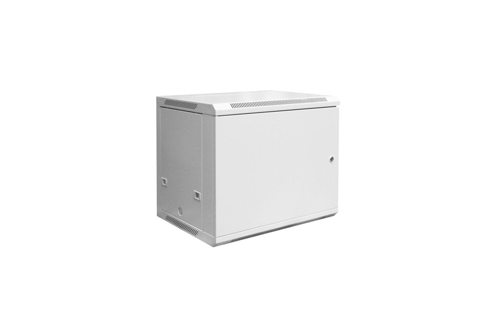19" vægmonteret rackskab 12U 600×600 mm - Allied Telesis, lysegrå