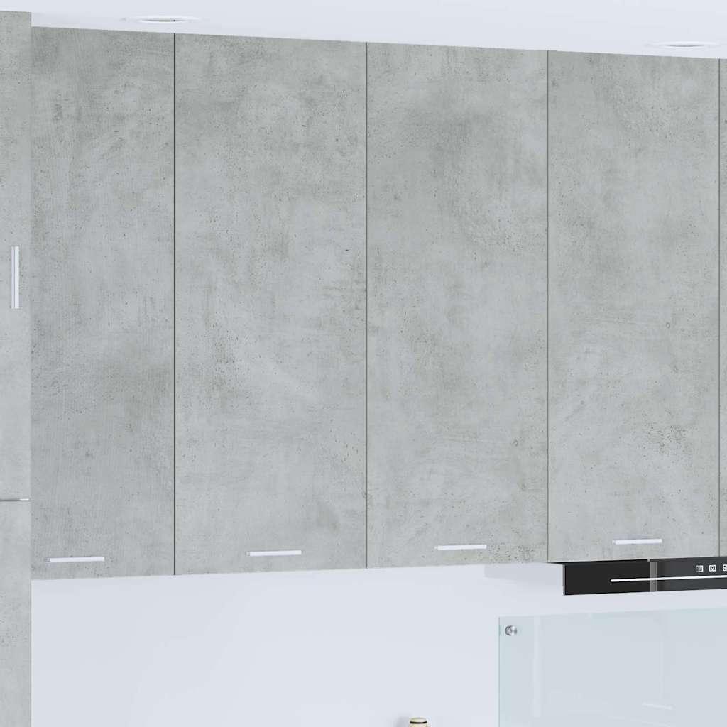 Hængeskab til køkken - beton grå, 80 × 31 × 100 cm, konstrueret træ