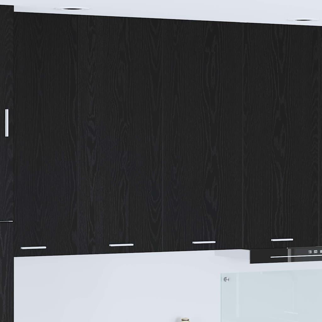 Hængeskab med dør Riga Sort eg 80 x 31 x 100 cm Konstrueret træ