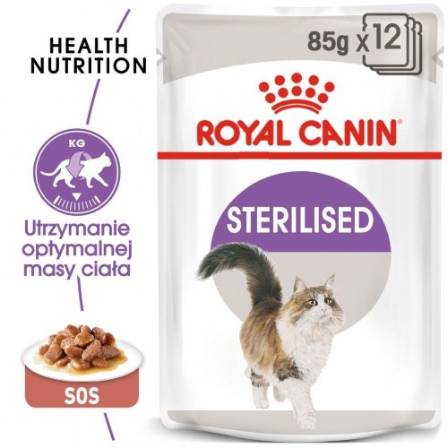 Vådfoder til kat – Royal Canin Sterilised i sauce 12×85 g