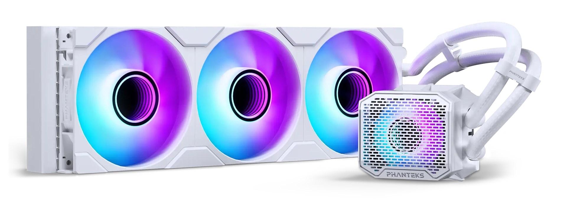 Vandkøling 360 mm – Phanteks Glacier One 360M25G2, hvid billede