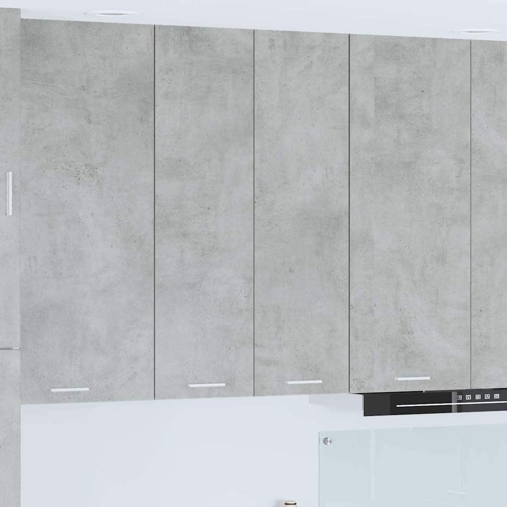 Hængeskab med døre - beton grå, 60 × 31 × 100 cm, konstrueret træ