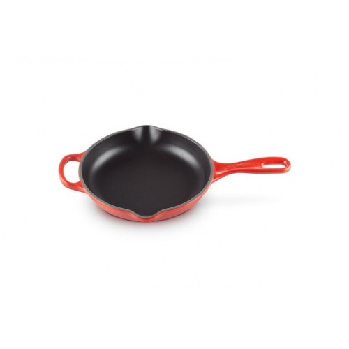 Stegepande støbejern rund – Le Creuset, rød, 20 cm