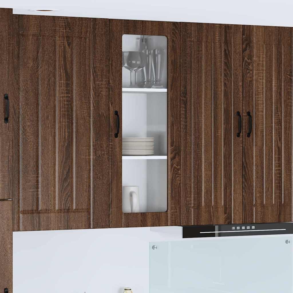 Vægskab til køkken Brun eg 40 x 31 x 100 cm Konstrueret træ