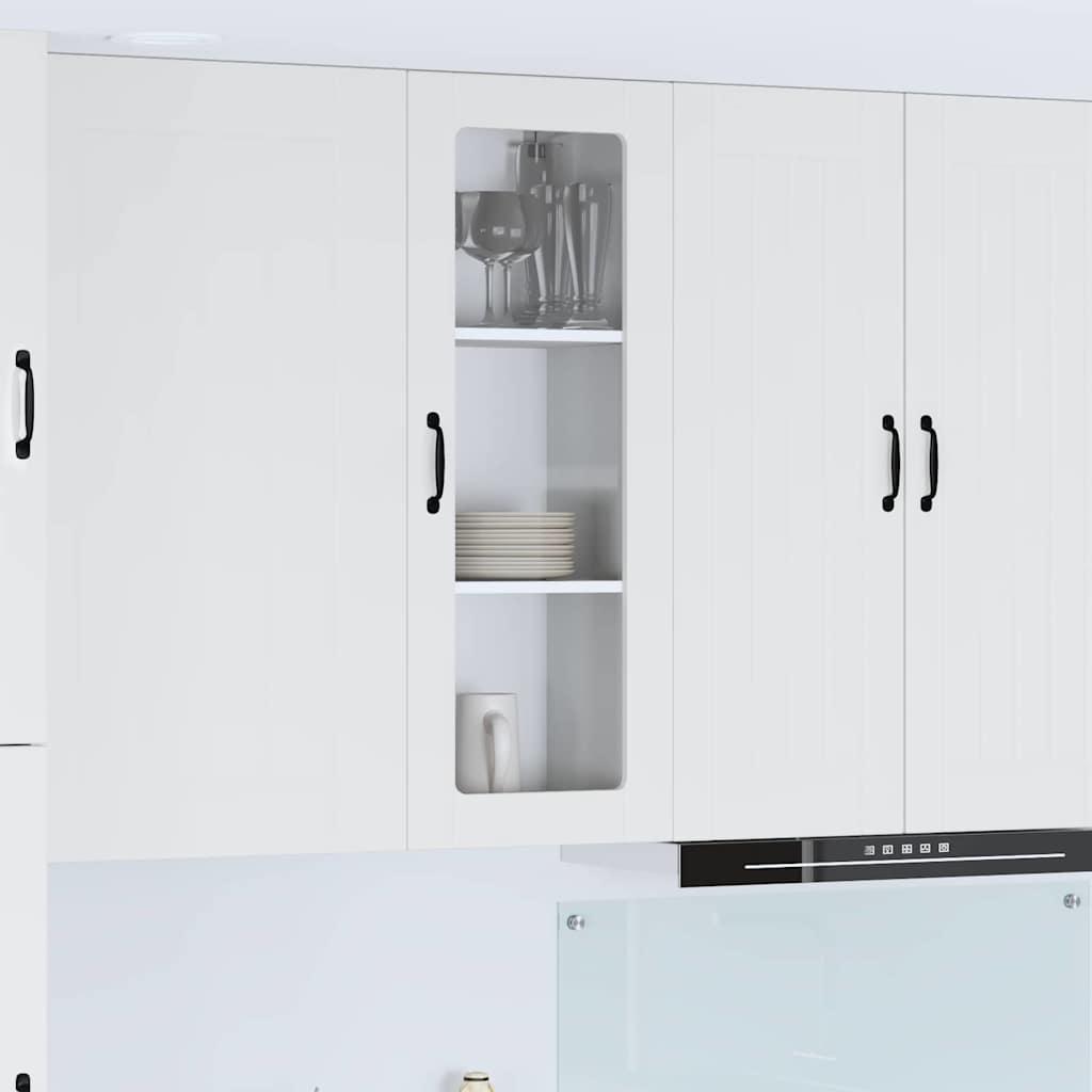 Vægskab til køkken med hylde Høj gloss hvid 40 x 31 x 100 cm